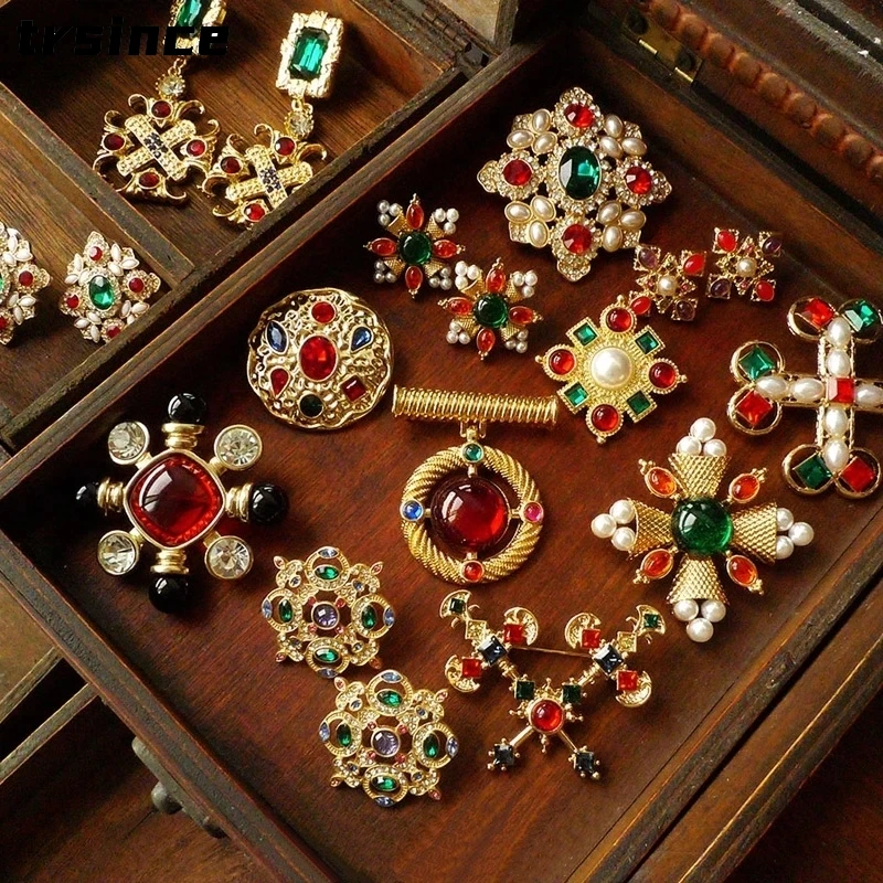 Modern Vintage Classical Retro Palace Ancient Pipa Caibao Jewelry Brooch Cheongsam Hanfu Wedding Accessories Women
