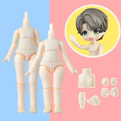 1/12 BJD Doll Body Ob11 Doll Spherical Removeable Joint Body Doll For Penny, GSC Head, Molly, Obitsu