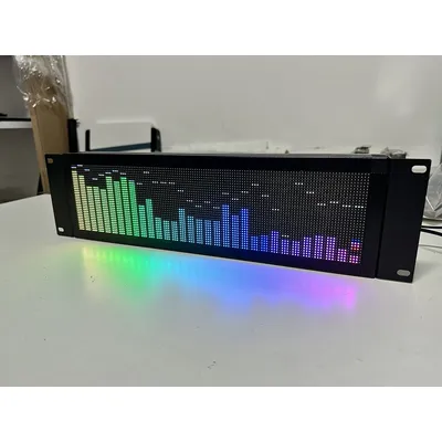New AS1000 Professional Full Color RGB Pickup Rhythm Rack Mount Music Spectrum Display Analyzer Stereo Audio Monitor 3U Cabinet
