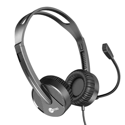 Lenovo Lecoo HT106 3.5mm Wired Head-mounted Headset with Adjustable Microphone for Voice Call Web