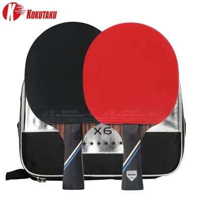 KOKUTAKU ITTF professional 4/5/6 Star ping pong racket Carbon table tennis racket bat paddle set