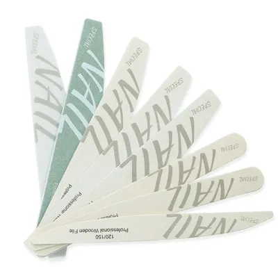 5Pcs Sandpaper Nail File Professional 100/150/180/240 Grit Gel Polishing Manicure Washable Durable Sharpening Nails Salon Tools