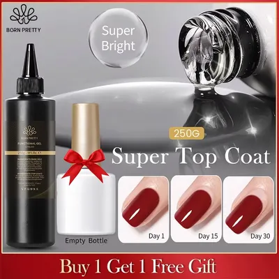 BORN PRETTY 250g Base Gel Super Top Coat Matte Top Coat Gel Polish Soak Off UV LED Gel Varnish Functional Gel Nail Salon