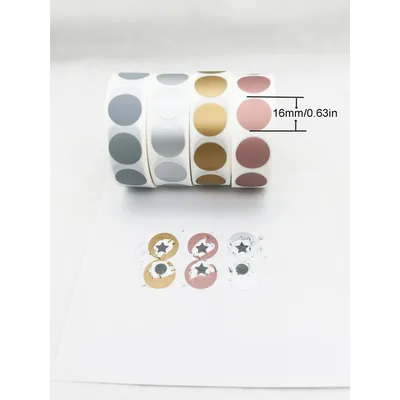 1000Pcs Scratch Off Sticker 16*16mm Silver Rose Color Blank For Secret Code Cover Home Game