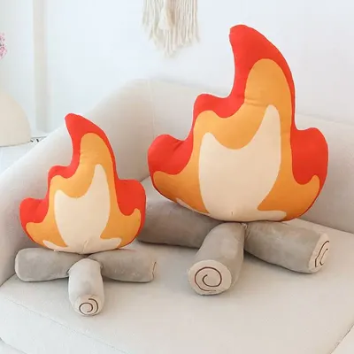 30/45cm Fashion Simulation Bonfire Plush Toy Soft Stuffed Cartoon Fire Doll Creative Home Living