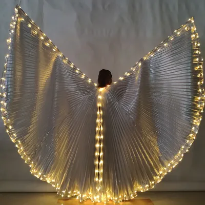 New Style Led Luminous Belly wings show props fluorescent dance Yellow Light wings adult belly