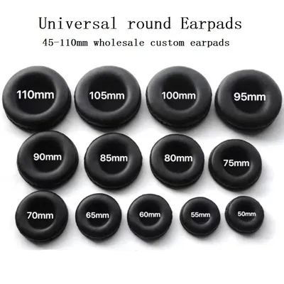 Earpads 2pcs 45/50/55/60/65/70/75/80/85/90/95/100/105/110MM Headphone Ear Pad Sponge In-ear Earphone