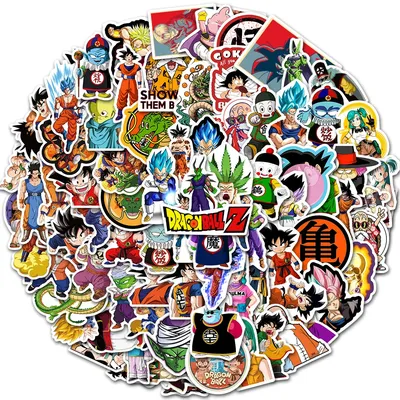 10/30/50/100PCS Anime Dragon Ball Cartoon Stickers Laptop Phone Snowboard Luggage Fridge DIY Decal