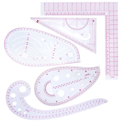 5Pcs/set Tailor Measuring Ruler Kit DIY Tailor Patterns Sewing Drawing Quilting Tools Clothing