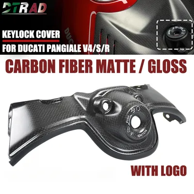 NEW For DUCATI Panigale V4 V4S V4R 2018-2023 Motorcycle Carbon Fiber Key Cover KeyLock Ignition Cap