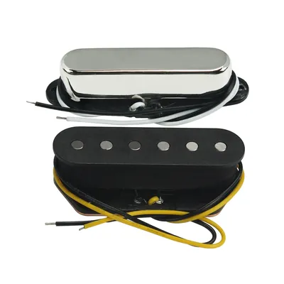 FLEOR 2pcs Alnico 5 Neck & Bridge TL Electric Guitar Pickup Single Coil Pickups Set Guitar Parts