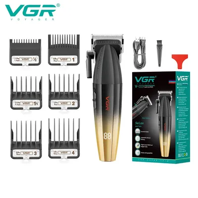 VGR Hair Clipper Professional Hair Trimmer 9000 RPM Barber Hair Cutting Machine Digital Display