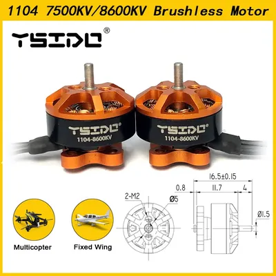 4Pcs YSIDO 1104 7500KV 8600KV Brushless Motor for RC Drone 90-110mm FPV Racing Multirotor Quadcopter