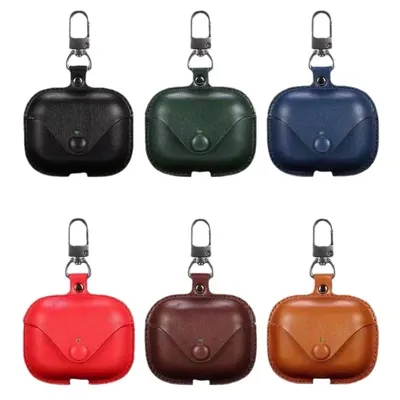 For Airpods Pro 2 Case Leather Business Earphone Case Headset Shell Headphone Cover For Apple Air