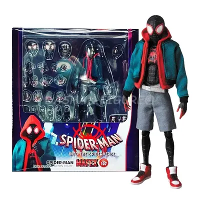 Maf Spider-Man: Into the Spider-Verse Miles Morales Action Figure Movable Model 13cm Marvel Spiderman Figurine Collection Toys