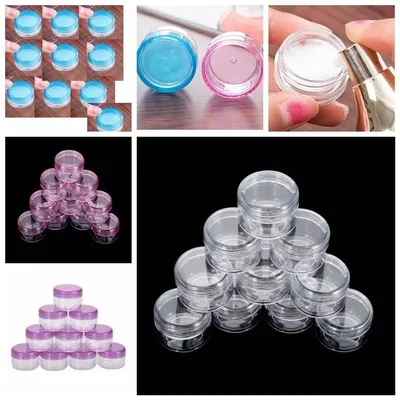 10Pcs/20Pcs Cosmetic Container Storage Empty Jar Acrylic Pot Mini Bottles Makeup Face Cream Box