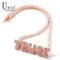 Uwin Name Necklace Baguette Letters With Tennis Chain Full Iced Out Zircon Pendant Gift HipHop