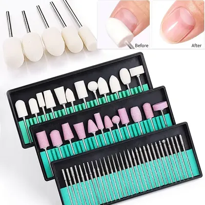 LULAA Nail Drill Bits Grinding Head Gel Nail Drill Milling Cutter Manicure Set Nail Electric