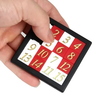Early Educational Math Toy Developing for Children Plastic 1-15 Number Puzzles Kids Toy Sliding