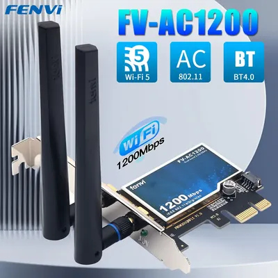 FENVI AC1200 PCI-E Wireless Adapter Network Card Dual Band 2.4G/5GHz 802.11AC For Bluetooth 4.0