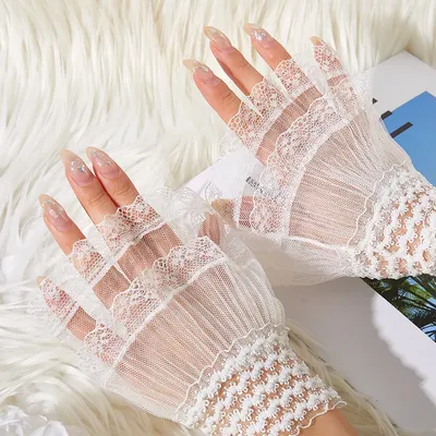 Nail Photo Glove Beautiful Gentle Fake Cuffs Decorative Lace Flare Cuffs Fashion Sexy Nail Art