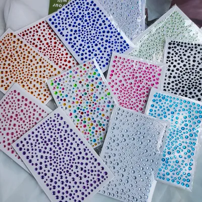 3-4-5-6mm Makeup Party Music Festival Stage Performance Face Jewels Stickers Eyes Body Art DIY 3D