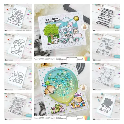 A Capybara Party Metal Cutting Dies，stamps for DIY Scrapbook Craft Card Decoration Balloon Bunch Way