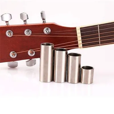 Stainless Steel Metal Guitar Slide Slider Finger Knuck String Slides Tone For Guitar String