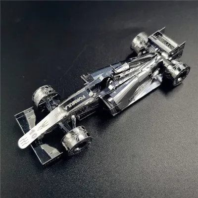 IRON STAR Stainless Sliver 3D Metal Puzzle F1 Racing Vehicle Assembly Model DIY 3D Laser Toys for