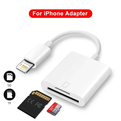 For iPhone TF SD Card Reader Adapter For Apple iPhone 14 13 3.0 OTG Card Reader Camera Photo