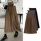 Maternity dress Pleated Thick Warm Maternity Skirts Elastic Waist Belly Casual Clothes for Pregnant