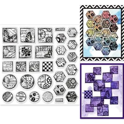 1pc Vintage Label Clear Stamps 15x15cm Retro Flower Butterfly Postcard Embossing Stamp Silicone