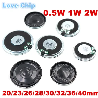 0.5W 1W 2W 8R 16R 32R Mini Speaker 8 Ohm 32 Ohm Loud Speaker Diameter 20mm 23mm 26mm 28mm 30mm 32mm