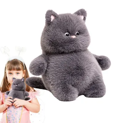 Fat Cat Plush Fluffy Plush Fat Cat Stuffed Anima Interactive And Fluffy Fat Cat Toy For Reading