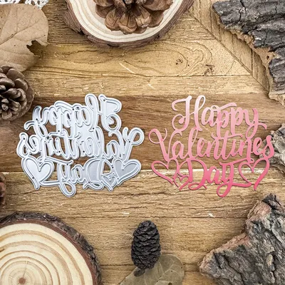 Original HAPPY VALENTINES DAY L0ve Words Metal Cutting Dies Stencils for DIY Scrapbooking Decorative