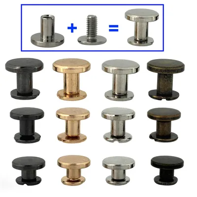 10pcs Metal Binding Chicago Screws Nails Studs Rivets for Photo Album Desk Calendar Menu Leather