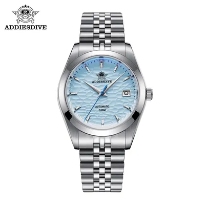 ADDIESDIVE Automatic Mechanical Watch Man European American Business Leisure Wristwatch Luxury Silver Luminous Waterproof Watch