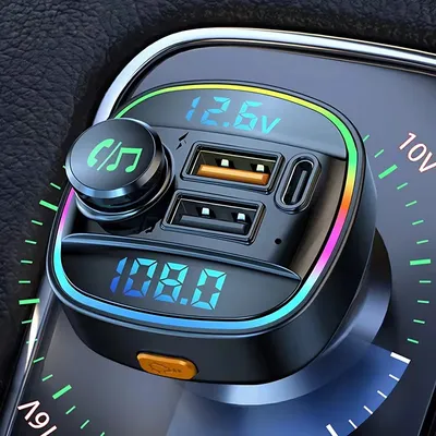 Bluetooth 5.0 FM Transmitter Handsfree Car Radio Modulator MP3 Player With 22.5W USB Super Quick