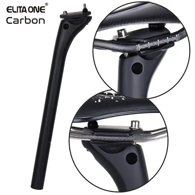 ELITAONE MTB Carbon Seat Post 31./27.2/ Offset 20mm Road Bike Seatpost Carbon Fiber Base Cover