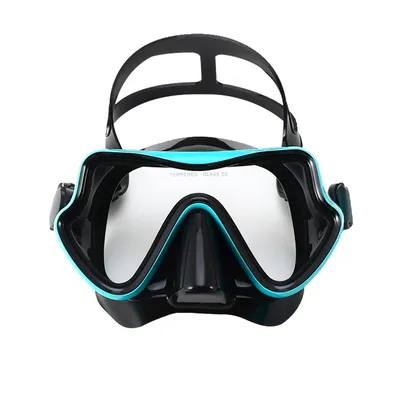 Diving Mask Swimming Goggles Scuba Snorkel Silicone Skirt Tempered Glass Panoramic HD For Adult