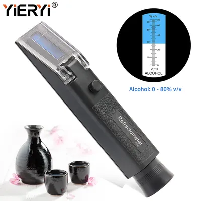 New Specialised 0-80% Alcohol Refractometer ATC Alcohol Content Tester Brew Meter Whisky Brandy