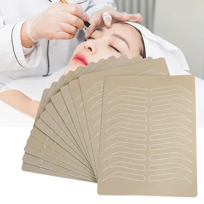 10pcs Microblading Eyebrow Practice Skin Silicone Tattoo Accessories Rubber Novice Make Up Trainning