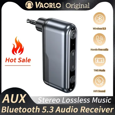 AUX Bluetooth 5.3 Audio Receiver 3.5mm HIFI Stereo Lossless Music Wireless Adapter Support TWS Mode