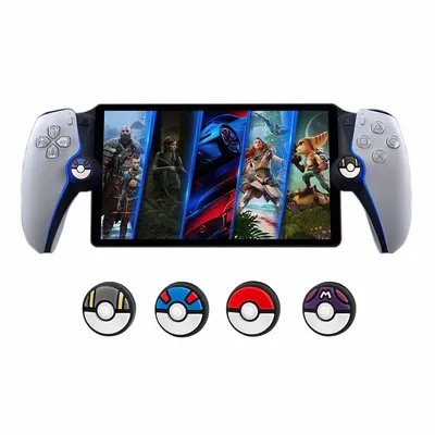 4pcs Silicone Analog Thumb Stick Grip Caps Compatible with PlayStation Portal Joystick Protective