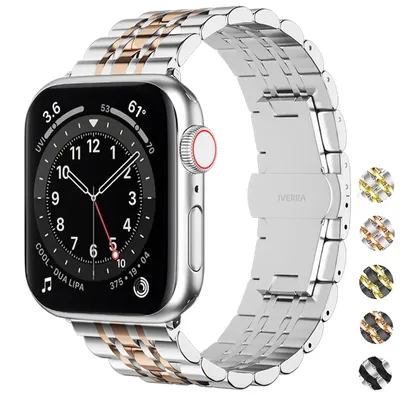 For Apple Watch Band Series 7 6 Se 5 4 3 42 Mm 44mm Stainless Steel Bracelet Iwatch 38mm 41mm 40mm