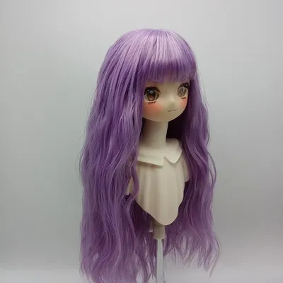 Doll's Wig for 1/6 & 1/4 & 1/3 Bjd Anime with Bangs Long Curly Wig Girls Diy Dress Up Toy