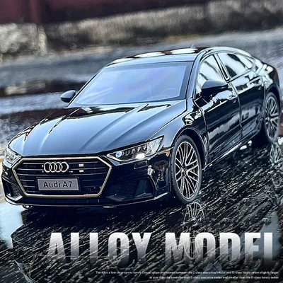 1:24 Audi A7 Alloy Toy Car Model Wheel Steering Sound and Light Children's Toy Collectibles Birthday