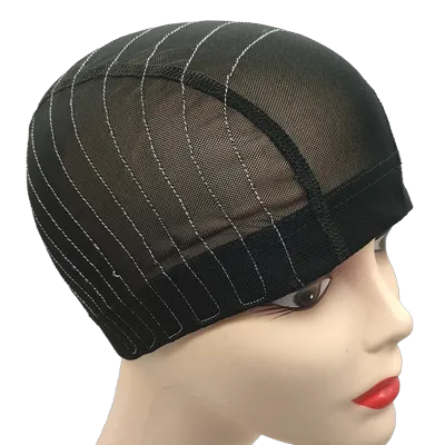 Mesh Wig Caps For Sewing Machine Training 4x4 Lace Closure Wig Caps Spandex Dome Guideline Wig Caps