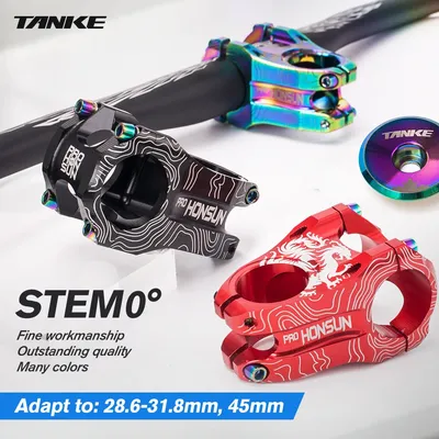 TANKE MTB Mountain Bike Stem Aluminum Alloy Ultralight High strength Short 31.8×28.6MM Bicycle CNC