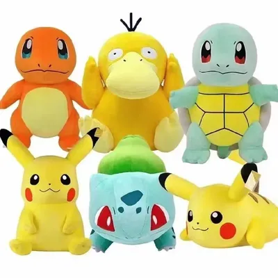 20cm Pokemon Stuffed Plush Toys Kawaii Pikachu Raichu Jenny Turtle Anime Doll Kids Birthday